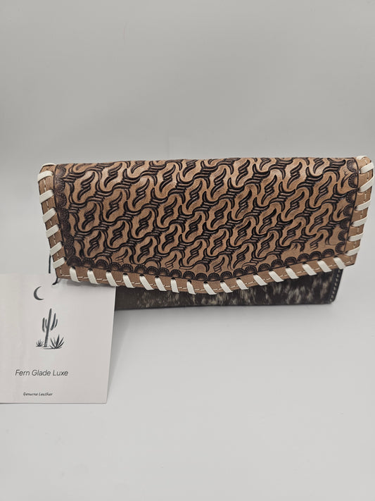 Fern Glade Luxe | Leather & Cowhide Wallet