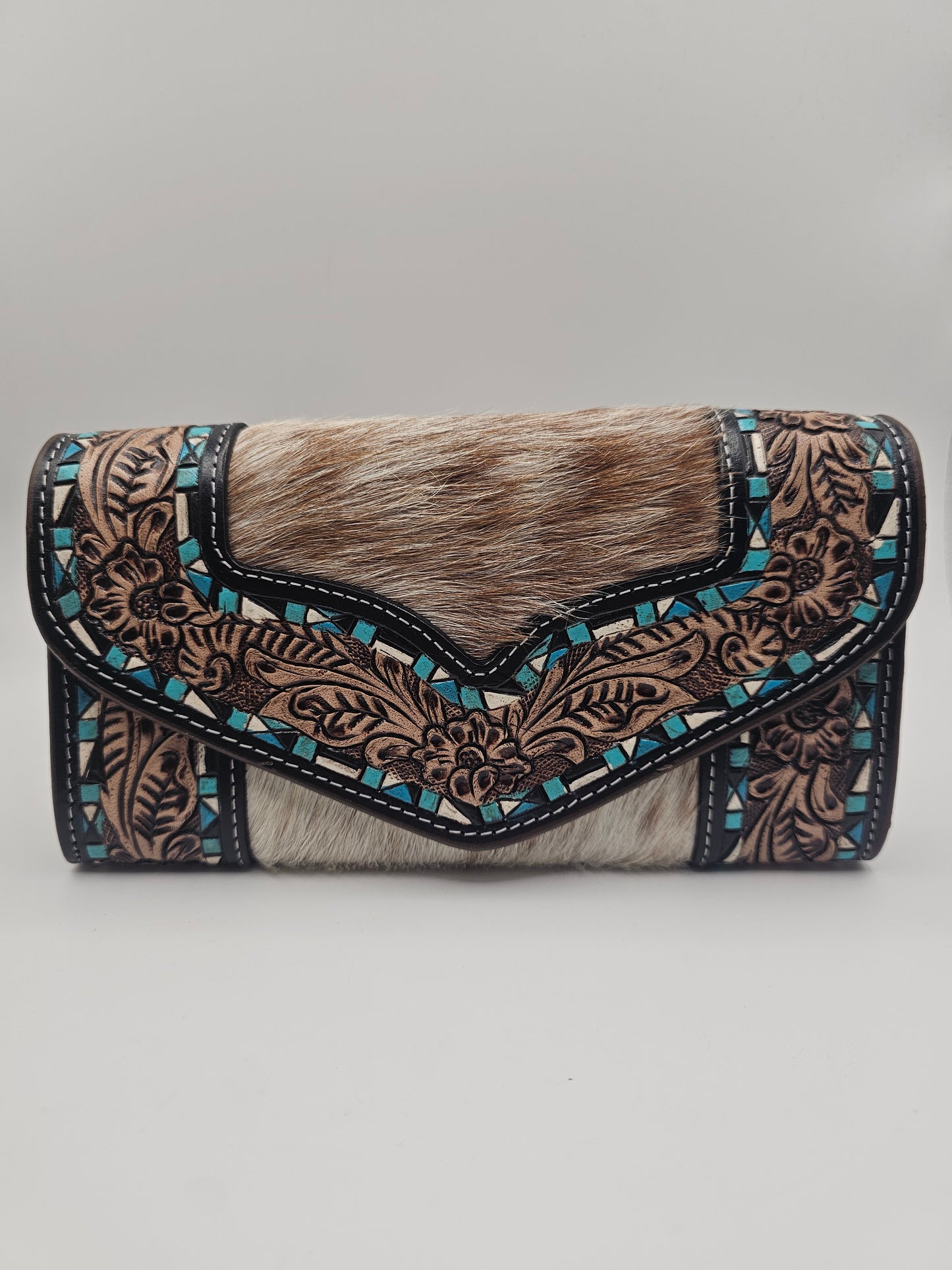 Cowhide & Leather Wallet | Fern Glade Luxe