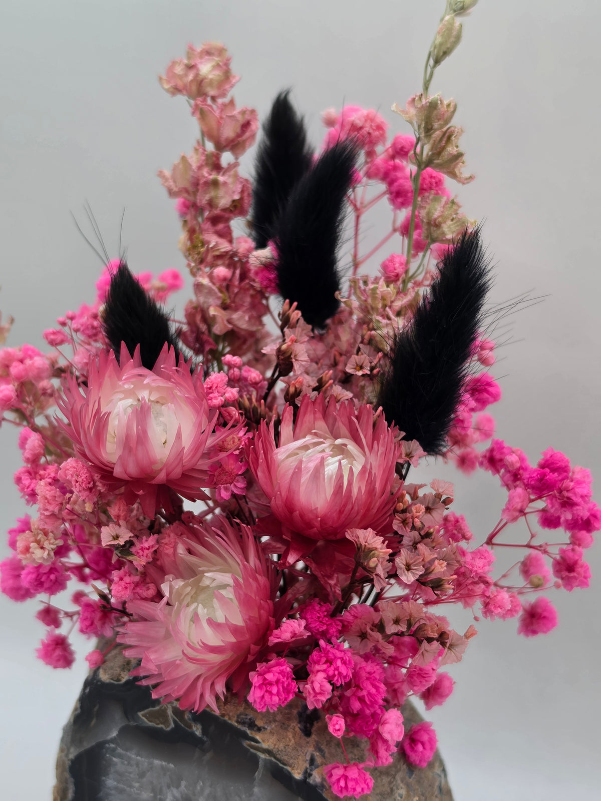 Midnight Bloom Agate Floral Arrangement