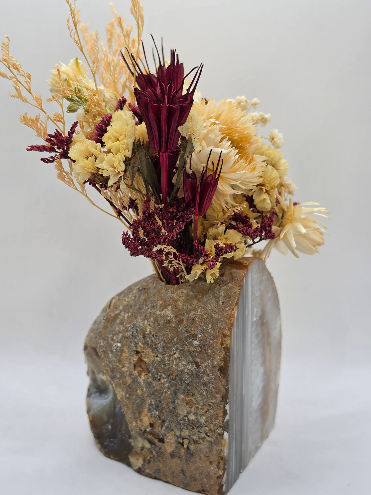 Golden Harvest Agate Floral Arrangement