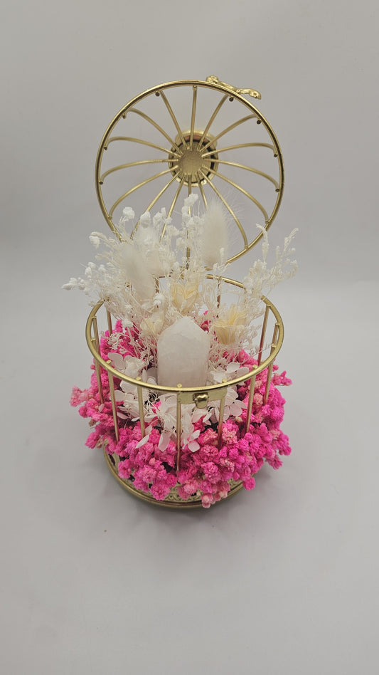 Crystal Birdcage Floral Arrangement