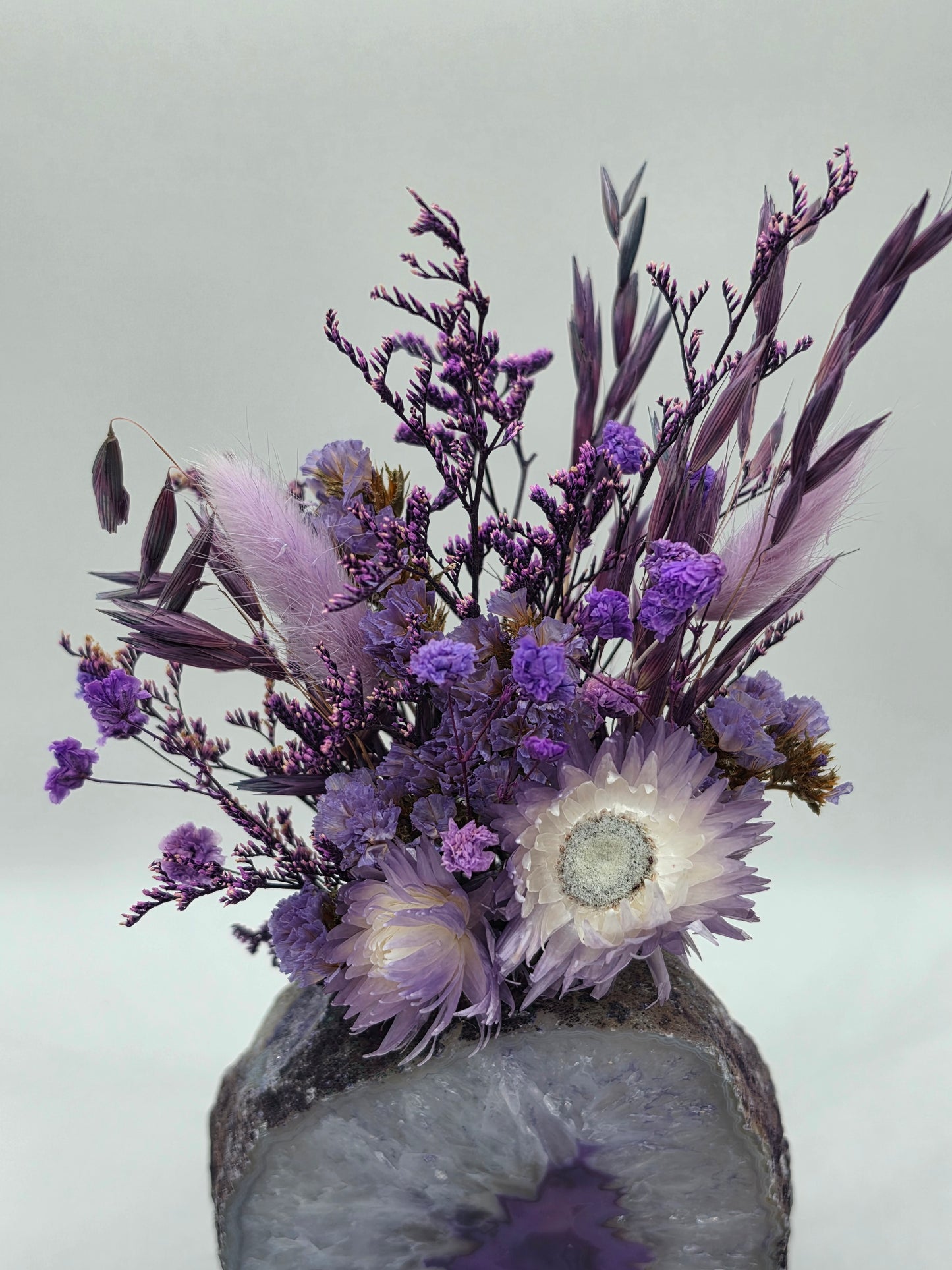 Purple Bloom Agate Floral Arrangement