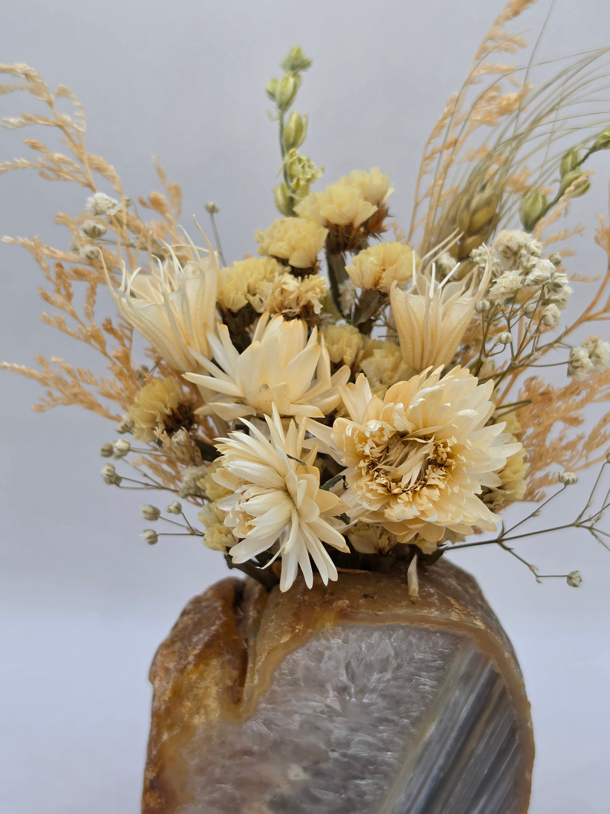 Golden Meadow Agate Floral Arrangement