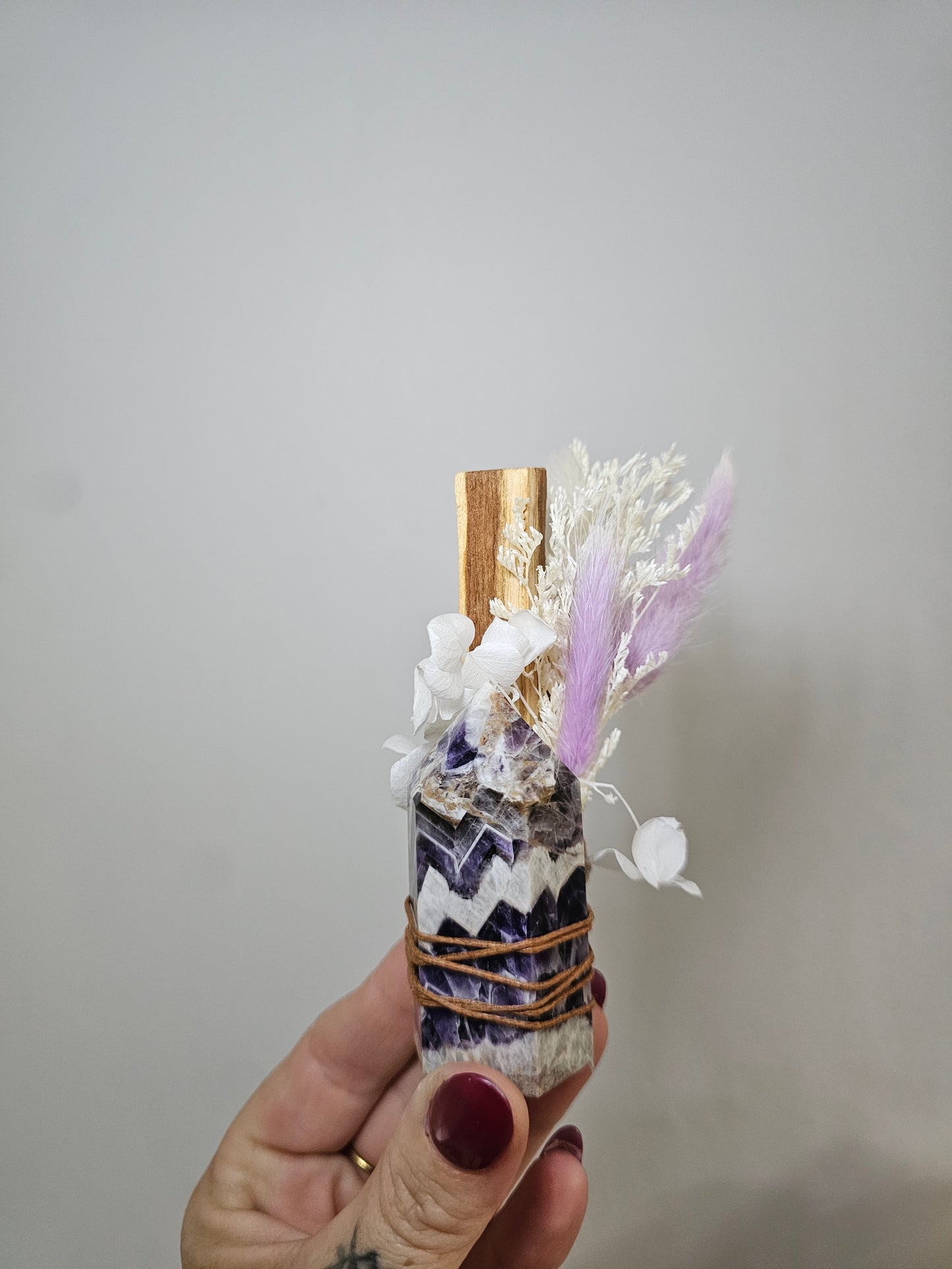 Chevron Amethyst Tower + Palo Santo